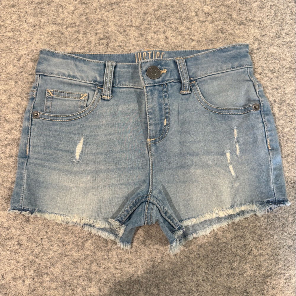 Justice Light Blue Jean Shorts